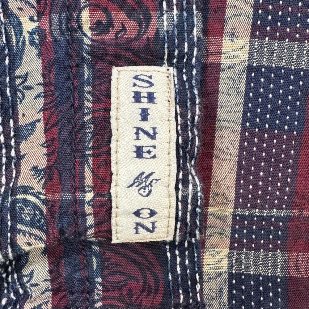Moonshine Spirit Western Pearl Snap Shirt Mens XL Striped Paisley Cowboy Rodeo - Picture 6 of 13